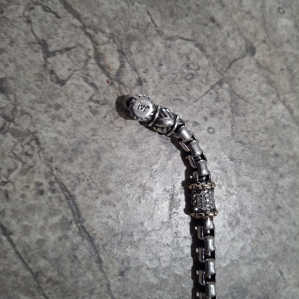 Silver and Gold Bracelet with Elegant Design - Picture 3 of 4